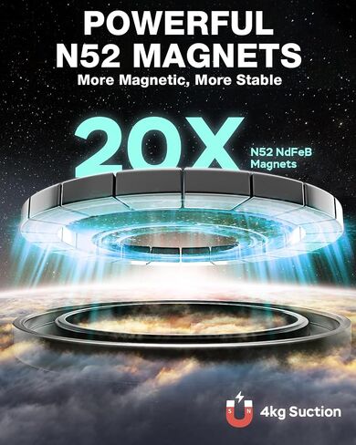 حامل هاتف Smolink Magnetic Car ، من أجل Magsafe Car Mount Never Drop ، Universal 360 ° Pro Adlemable Car Phone حامل لجهاز iPhone 16 Pro Max 15 14 13 Series ، Green in Kuwait