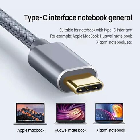 High Speed 2.0 USB B to USB C Printer Cable 480 Mbps Universal Nylon Cord Compatible with MacBook Pro/Air MIDI Controller Piano Keyboard DAC Gray 0.5 Meters / 1.6 Feet Digital Wire in Kuwait