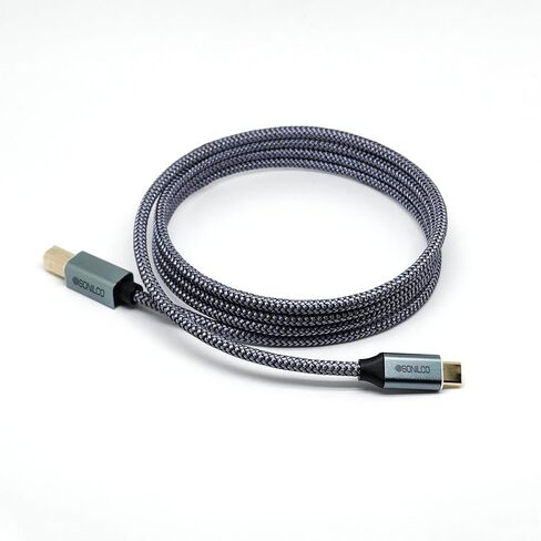عالي السرعة 2.0 USB B إلى USB C Cable الطابعة 480 ميجابت في الثانية من سلك النايلون العالمي متوافق مع MacBook Pro / Air Midi Controller لوحة المفاتيح DAC GRay 0.5 متر / 1.6 قدم الأسلاك الرقمية in Kuwait