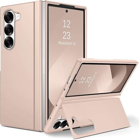 BENTOBEN for Samsung Galaxy Z Fold 6 Case with Adjustable Invisible Kickstand, Daul Layers Slim Hard PC Thin Shockproof Drop Protective Cover Case for Z Fold 6 7.6-inch 2024, Black in Saudi Arabia
