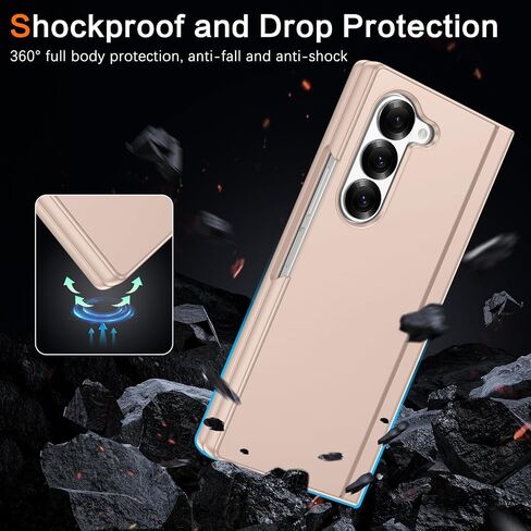 BENTOBEN for Samsung Galaxy Z Fold 6 Case with Adjustable Invisible Kickstand, Daul Layers Slim Hard PC Thin Shockproof Drop Protective Cover Case for Z Fold 6 7.6-inch 2024, Black in Saudi Arabia