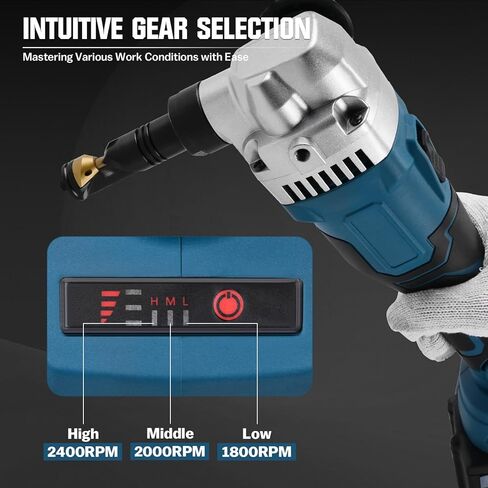 Cordless Metal Nibbler for Makita 18V Battery, 800W Sheet Steel Cutter with 2200RPM Brushless Motor, 360 Degree Rotating Blades for Cutting Stainless Steel, Aluminium, Plastic (Battery not Included) in Kuwait