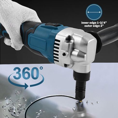 Cordless Metal Nibbler for Makita 18V Battery, 800W Sheet Steel Cutter with 2200RPM Brushless Motor, 360 Degree Rotating Blades for Cutting Stainless Steel, Aluminium, Plastic (Battery not Included) in Kuwait