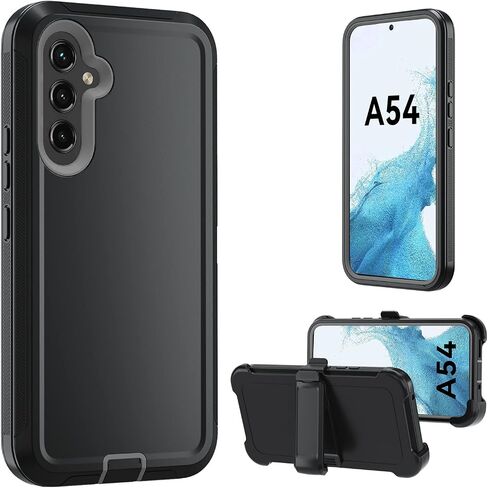 for Samsung Galaxy A54 5G case,A54 5G Heavy Duty case,[Military Grade Protective ][Shockproof] [Dropproof] [Dust-Proof], ONLY Fit Galaxy A54 5G Phone (Black) in Saudi Arabia