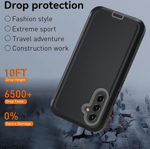 for Samsung Galaxy A54 5G case,A54 5G Heavy Duty case,[Military Grade Protective ][Shockproof] [Dropproof] [Dust-Proof], ONLY Fit Galaxy A54 5G Phone (Black) in Saudi Arabia