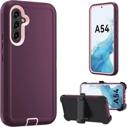 بالنسبة لحالة Samsung Galaxy A54 5G ، A54 5G حالة الخدمة الثقيلة ، [حماية من الدرجة العسكرية] [صدمة] [Dropproof] [مقاوم للغبار] ، فقط يتناسب مع هاتف Galaxy A54 5G (أسود) in Kuwait