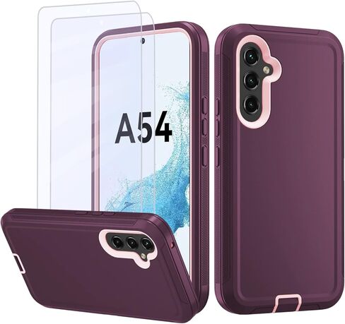 بالنسبة لحالة Samsung Galaxy A54 5G ، A54 5G حالة الخدمة الثقيلة ، [حماية من الدرجة العسكرية] [صدمة] [Dropproof] [مقاوم للغبار] ، فقط يتناسب مع هاتف Galaxy A54 5G (أسود) in Kuwait