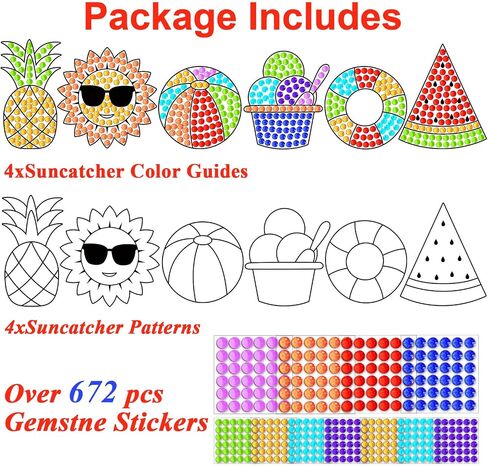 Qyeahkj 6 PCS Spring Arts Crafts DIY Flower Potted Gem Diamond Suncatcher Craft for Kids Exclents Window Diamond Plant Painting Exchange for Teen School Chaproom Actors Decors Party Party in Kuwait