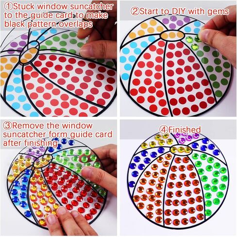 Qyeahkj 6 PCS Spring Arts Crafts DIY Flower Potted Gem Diamond Suncatcher Craft for Kids Exclents Window Diamond Plant Painting Exchange for Teen School Chaproom Actors Decors Party Party in Kuwait