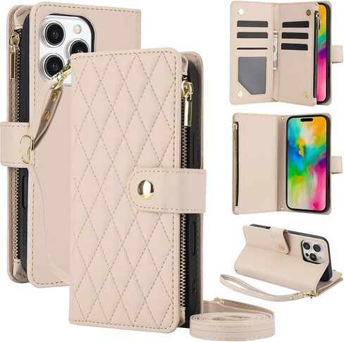 LBYZCASE for iPhone 16 Pro Max 5G Wallet Case with RFID Blocking Card Slots for Women,Flip Folio Book Leather Shockproof Protective Phone Cover with Crossbody Strap for iPhone 16 Pro Max (Black) in Saudi Arabia
