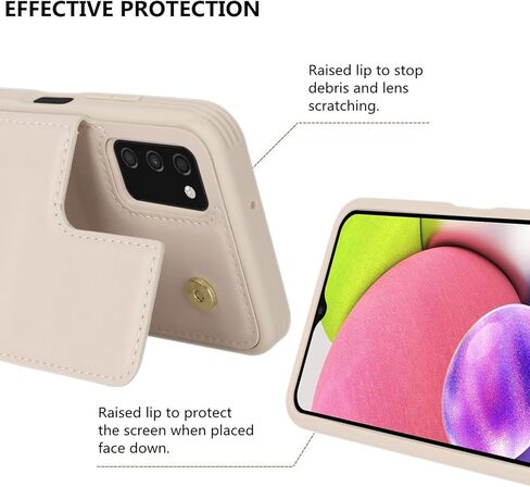 iCoverCase Compatible with Samsung Galaxy A03s Case with Card Holder, Wallet Case for Women Men [RFID Blocking] PU Leather Protective Phone Case for A03s European Version (Black Leopard) in Kuwait