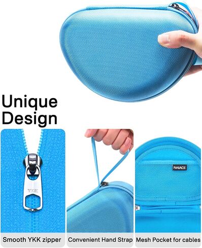 RAIACE Hard Travel Storage Case Compatible with Beats Solo 4 / Beats Studio Pro/Beats Solo 3 / Beats Studio 3 Headphones, Protective Carrying Bag. (case only)-Black in Saudi Arabia