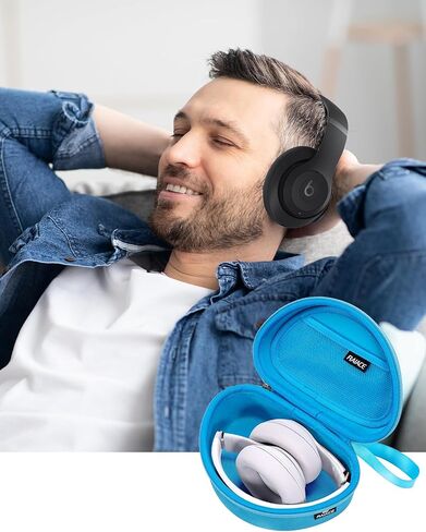 RAIACE Hard Travel Storage Case Compatible with Beats Solo 4 / Beats Studio Pro/Beats Solo 3 / Beats Studio 3 Headphones, Protective Carrying Bag. (case only)-Black in Saudi Arabia