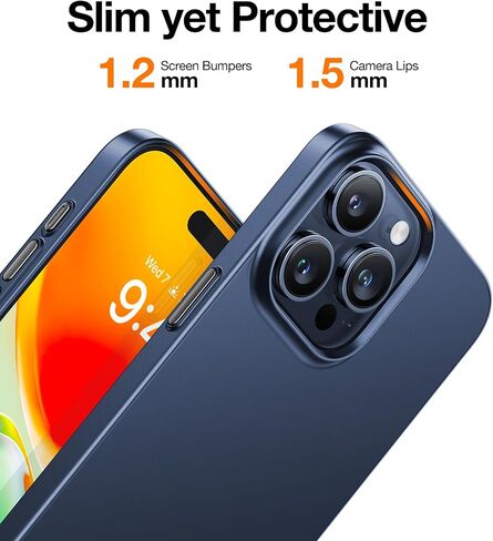 Torras Slim Fit مصممة لـ iPhone 15 Pro Max Case 6.7 بوصة ، و Shin-Shin 15 Pro Max Case 2023 ، و Cover Lighted Hard Cover Cases for iPhone 15 Promax Case Black ، OriginFit in Saudi Arabia