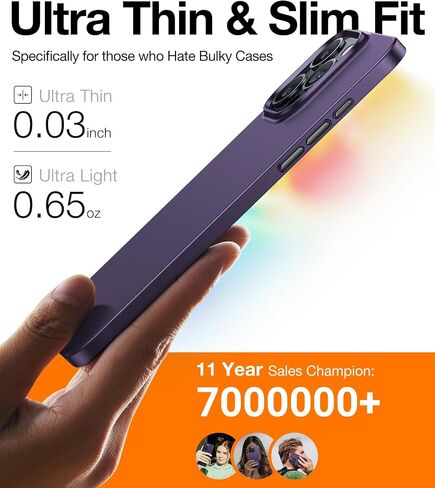 Torras Slim Fit مصممة لـ iPhone 15 Pro Max Case 6.7 بوصة ، و Shin-Shin 15 Pro Max Case 2023 ، و Cover Lighted Hard Cover Cases for iPhone 15 Promax Case Black ، OriginFit in Saudi Arabia
