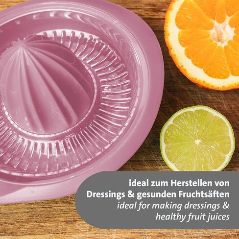 Westmark 3091227P Lemon Citrus Juicer with Container, Diameter: 18.7 cm, Capacity: 350 ml, Plastic, Limetta, Red in Kuwait