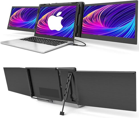 Alecewey Portable Monitor for Laptop Screen Extender Dual Monitor 12 Inch FHD 1080P IPS Display USB-A/Type-C/HDMI/Speakers for 13-16 Inch Computer Mac Windows Phone in Saudi Arabia