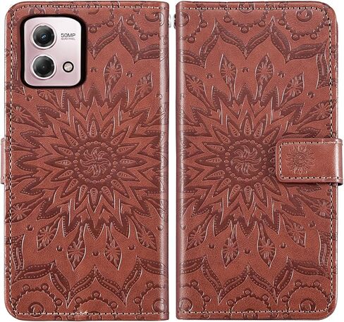 Asuwish Phone Case for Motorola Moto G Stylus 4G 2023 Wallet with Tempered Glass Screen Protector and Sunflower Leather Slim Flip Cover Card Holder Stand Cell Accessories GStylus Women Purple in Saudi Arabia