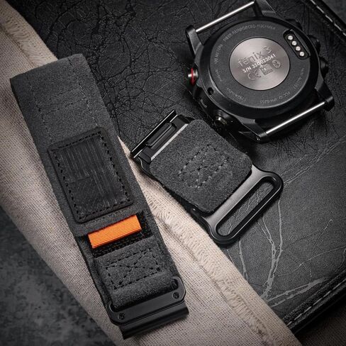 Soft Suede Leather Watch Band, 20mm Military Strap Compatible with Garmin Fenix 8 43mm /7S/7S Pro/6S/6S Pro/6S Sapphire/5S/5S Plus/5S Sapphire, Instinct 2S, Descent MK1S/2S, D2 Delta S, Approach S70-42mm in Kuwait