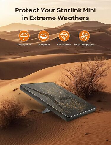 Case Cover for Starlink Mini, for Starlink Mini Protective Case, Weatherproof Silicone Case for Starlink Mini Satellite Dish, Anti-Bump Anti-Drop and Portable Design - White in Saudi Arabia