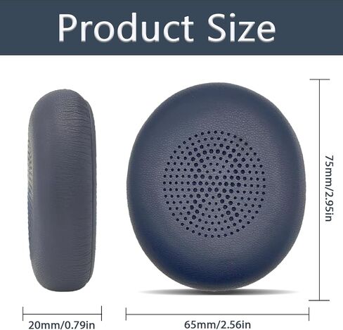 Replacement Ear Pads Compitable with Jabra Evolve2 65 MS/65 UC/USB, Earpads Cushions for Evolve2 40 UC/MS/USB, Headset Ear Covers Also Fit Jabra Elite 45h-Black in Saudi Arabia