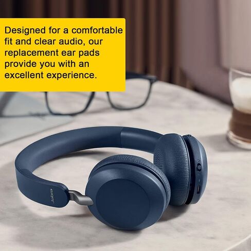Replacement Ear Pads Compitable with Jabra Evolve2 65 MS/65 UC/USB, Earpads Cushions for Evolve2 40 UC/MS/USB, Headset Ear Covers Also Fit Jabra Elite 45h-Black in Saudi Arabia