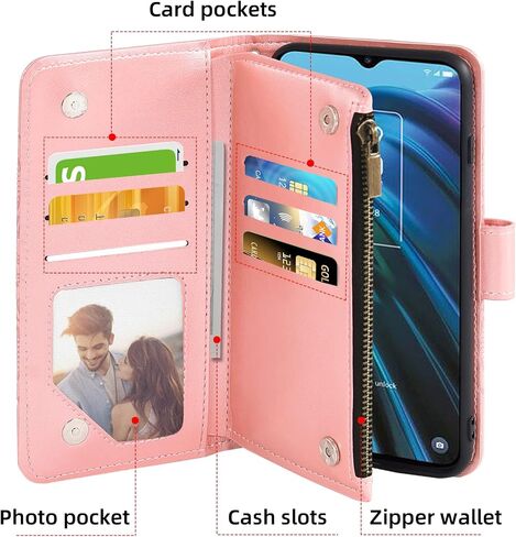 حالة الهاتف ASUWISH لـ TCL 30XE/30V/4X/20AX/20A/20R/BREMEN 5G WALLET WALLE مع واقي شاشة زجاجي مقسى و FLIP CREDIT CARD CELL TLC T601DL 30 XE XE5G V 20 AX R A in Saudi Arabia