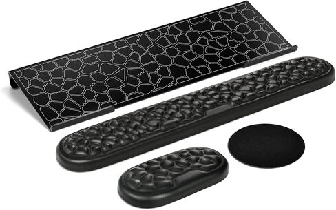 Keyboard Stand with Wrist Rest Clear Acrylic Keyboard Holder with Wrist Support for Office Use, Keyboard and Mouse Rest Set for Easy Ergonomic Typing&Working, Maze in Kuwait