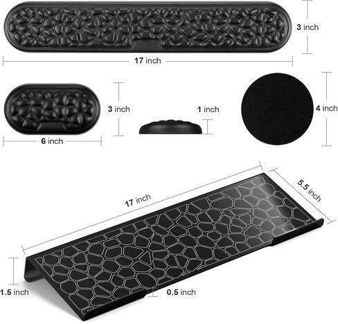 Keyboard Stand with Wrist Rest Clear Acrylic Keyboard Holder with Wrist Support for Office Use, Keyboard and Mouse Rest Set for Easy Ergonomic Typing&Working, Maze in Kuwait