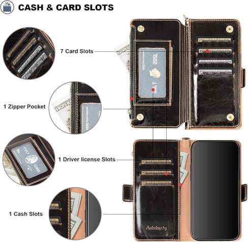 Antsturdy لهاتف iPhone XR حافظة محفظة 【RFID Blocking】 حافظة هاتف من جلد البولي يوريثان للنساء والرجال غطاء واقٍ مضاد للصدمات مع حزام معصم وجيب بسحاب وفتحات لبطاقات الائتمان، لهاتف Apple XR، أحمر نبيذي in Saudi Arabia