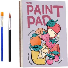 2PCS Mini Water Color Paint Pad,Mini Paint Pad,Pocket Watercolor Painting Book,Water Color Paint Set Travel Paint Water Coloring Book Set for Kids Adults,Boys and Girls Party Birthday Art Craft Gifts