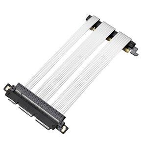 PCIE 5.0 X16 Riser Cable Double GPU Cable Gen5 لـ ITX A4 Case RTX5090 (19 سم)