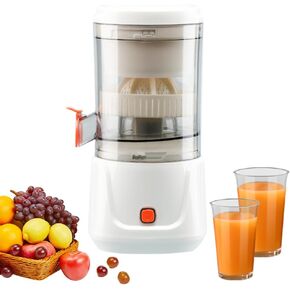 Electric Juicer Rechargeable - Automatic Citrus Juicer Machines with USB and Cleaning Brush for Orange, Lemon, Grapefruit, One-Touch Button