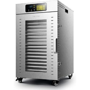 Commercial Food Dehydrator 18 Trays, 1500W Large Capacity 34.42ft² Food Dryer Machine for Jerky, Meat, Fruit, Herbs, Full Stainless Steel Industrial Dehydrater Biltong Maker
