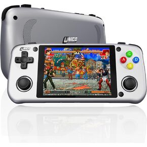 Unico Handheld Game Console, Portable Pocket Player, Pre-Loaded 40 SNK Classic Games, Including King of Fighters, Metal Slug, etc., 4" IPS Screen, 720*960 Resolution, 3500mAh Rechargeable Battery