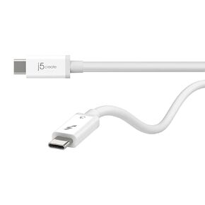 j5create USB Type C Thunderbolt 3 Cable- 40 Gbps | Power Delivery Max 100 Watts/5 Amps | Bus-Powered or Self-Powered | 1.65FT (50cm) Compatible with USB 2.0, 480 Mbps
