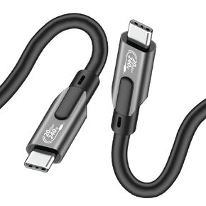 Thunderbolt 4 Cable, 3ft - 20Gbps Data Sync, 240W Fast Charging, Supports 4K@60Hz Thunderbolt Cable [Intel Certified] - Compatible with MacBook, iPhone 15 Series, iPad, and More (Black)