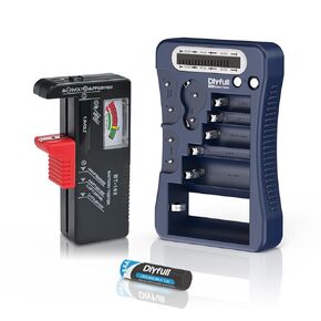 Dlyfull B2-Blue Battery Tester and B1L Small Battery Tester, 1X AAA Batteries Included