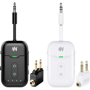 Bluetooth 5.4 Transmitter Receiver, 2-in-1 Adapter for Airplane, TV, Gym - Up to 2 AirPods/Headphones, Wireless Audio Adapter With aptX LL for Travel & Home/Car Stereo