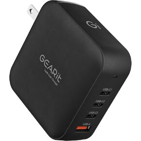 GEARit 165W USB C Charger Block - Fast Charging 4-Port GaN Wall Charger with PD 3.1 & PPS for Apple, Samsung, Dell XPS, MacBook Air/Pro, iPhone, iPad, Google Pixel - Multi Port Fast Charger USB Type C