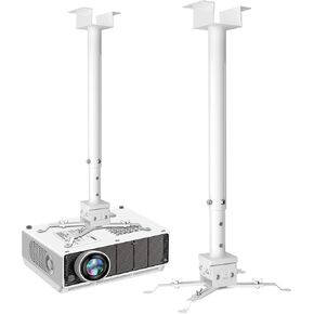 2-Be-Best Upgraded Projector Ceiling Mount 23-39" / 58-100CM Heavy Duty Adjustable Projectors Mounts for Home Office Factory Long White