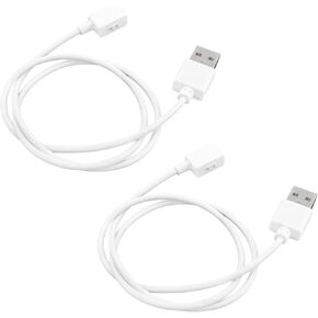 2 Pcs USB Charger Charging Cable Lead 60CM with Overload Protection Compatible with Xiaomi Mi Band 8 9 Pro Smart Sport Watch