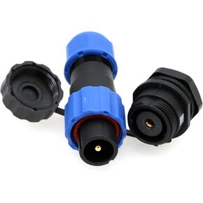 SD13 7 Pin Wire Cable Connector,IP68 Waterproof Aviation Electrical Male Female Round Plug Socket,Back Nut-7Pin Panel Mount Led Connector