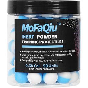 Inert Projectiles - 68 Cal Training Powder Ball, Pepper Ball Launcher Training Projectiles, Training Projectile，Compatible with .68 Cal Pepper Ball Gun Training Balls