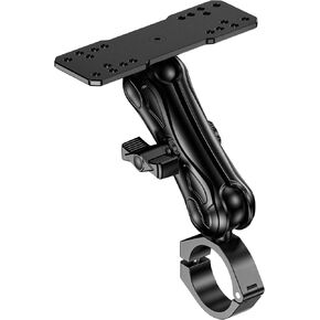 Aluminum Alloy 1.5" Ball Fish Finder Mount, 5.7" Medium Arm Marine Electronic Mount with Bar Clamp Base, Fit 1.5" 1.65" 1.75" 1.85" 2" Round Rails, for Garmin, Lowrance, Humminbird, Raymarine