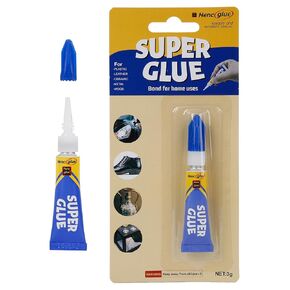 3Gram x 5 Super Glue Strong All Guff مع Cap anticlog. فائق السرعة واللصقات القوية الفائقة ، الحرف DIY ، الأحذية ، الزجاج ، مقاوم للماء ، المعادن ، السيراميك ، المطاط ، الغراء الفائق للخشب ، الحجر (Hencglue No.1)