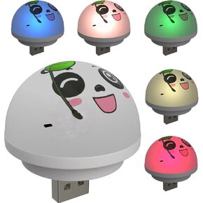لون منفذ USB تغيير ضوء الليل 6 ألوان PANDA PANDEN PANT LIGHT LIGHT LIGHT LIGHT LIGHT SOUND SOUND-SOUND LED تم تنشيطها بواسطة USB ، وتوصيل الصوت المنشط مع حزمة سطوع 2 المستوى.