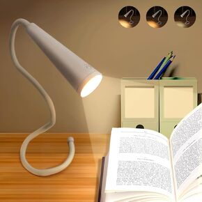 4 في 1 LED LED LED مصباح | USB-C قابلة لإعادة الشحن ، 360 درجة مرنة ، التحكم في اللمس 3 ألوان وسطوع ، ضوء مكتب محمول (بطارية 1200 مللي أمبير في الساعة)