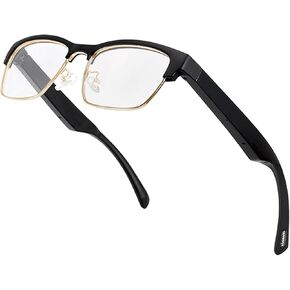 Bluetooth Audio Smart Glasses for Men Women,Wireless Headphone Glasses with Speaker, Voice Control,HD Voice Calling,Anti-Blue Light Lenses and Polarized Lenses,Magnetic Charging,Unisex