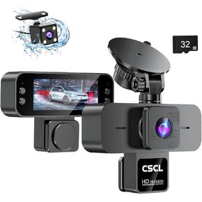 3 قناة DASH CAM الأمامية والخلفية من الداخل ، وكاميرا اندفاعة 2K للسيارات ، تضمنت بطاقة 32 جيجابايت ، واي فاي مدمجة ، شاشة 3.16 بوصة ، الرؤية الليلية الفائقة ، وضع وقوف السيارات على مدار 24 ساعة ، استشعار G ، تسجيل حلقة